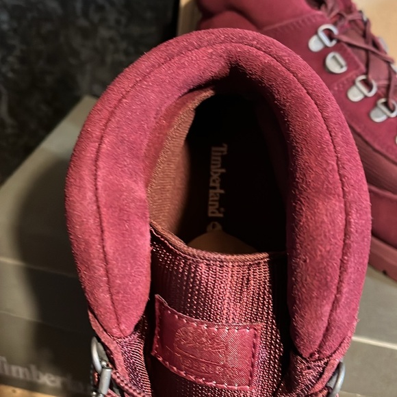 Timberland Field Boots F/L WP burgundy suede new waterproof Mens Size 10.5 - Picture 10 of 16